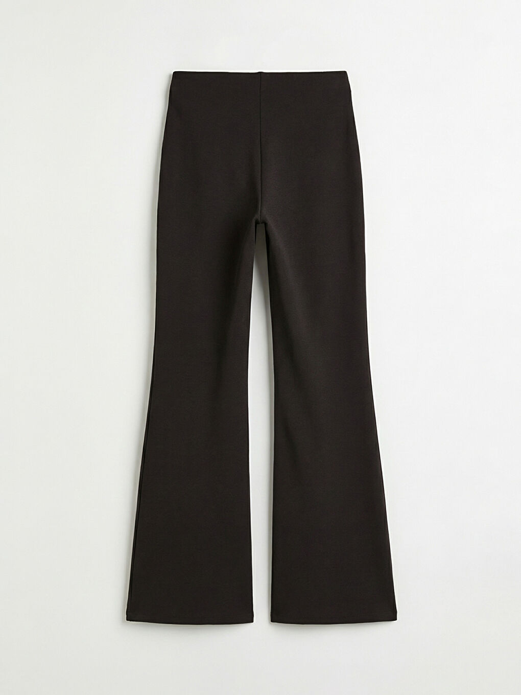 Kahverengi Dar Fit İspanyol Paça Kadın Pileli Pantolon-1