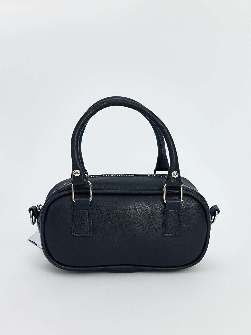 Lacivert Fular Aksesuarlı Kadın Omuz Çantası-2