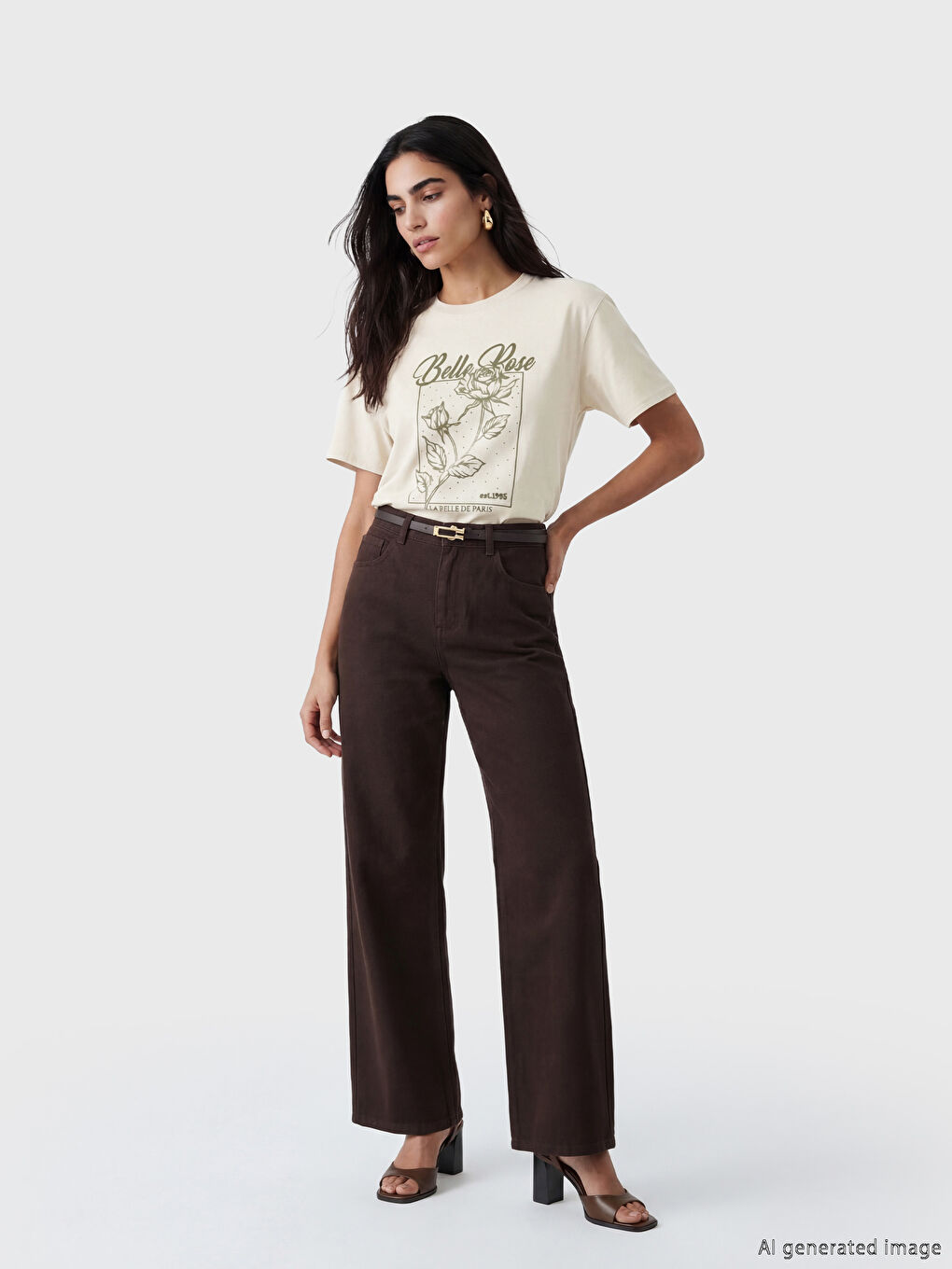 Woman BEIGE T-Shirt-1