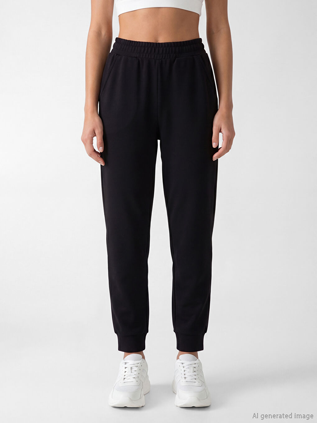 Elastic Waist Women's Jogger Sweatpants-1