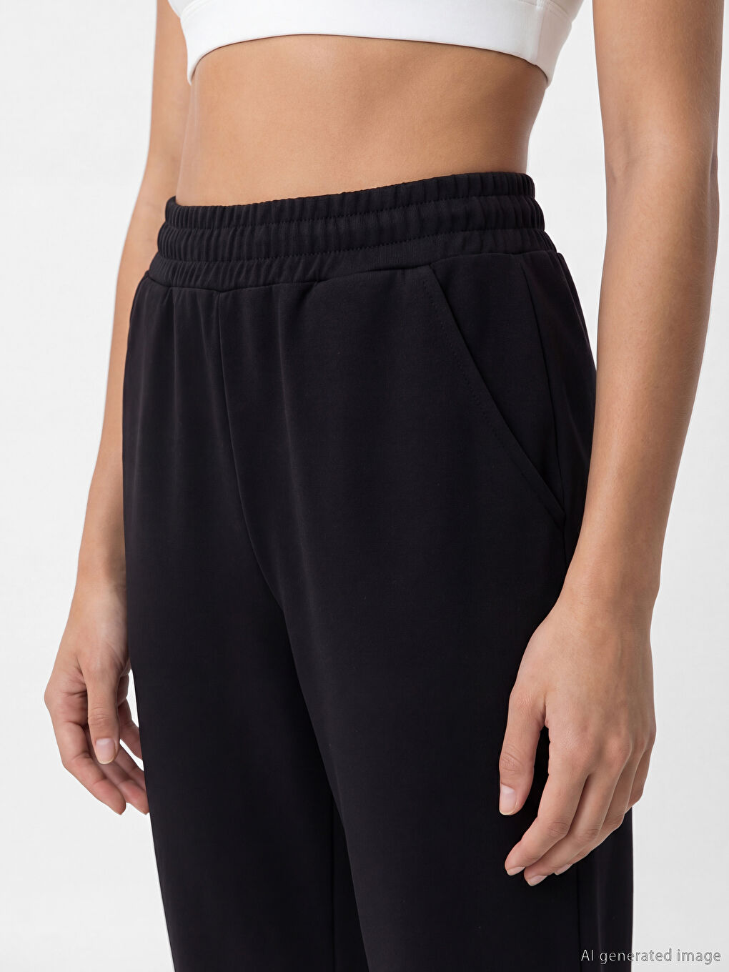 Elastic Waist Women's Jogger Sweatpants-2