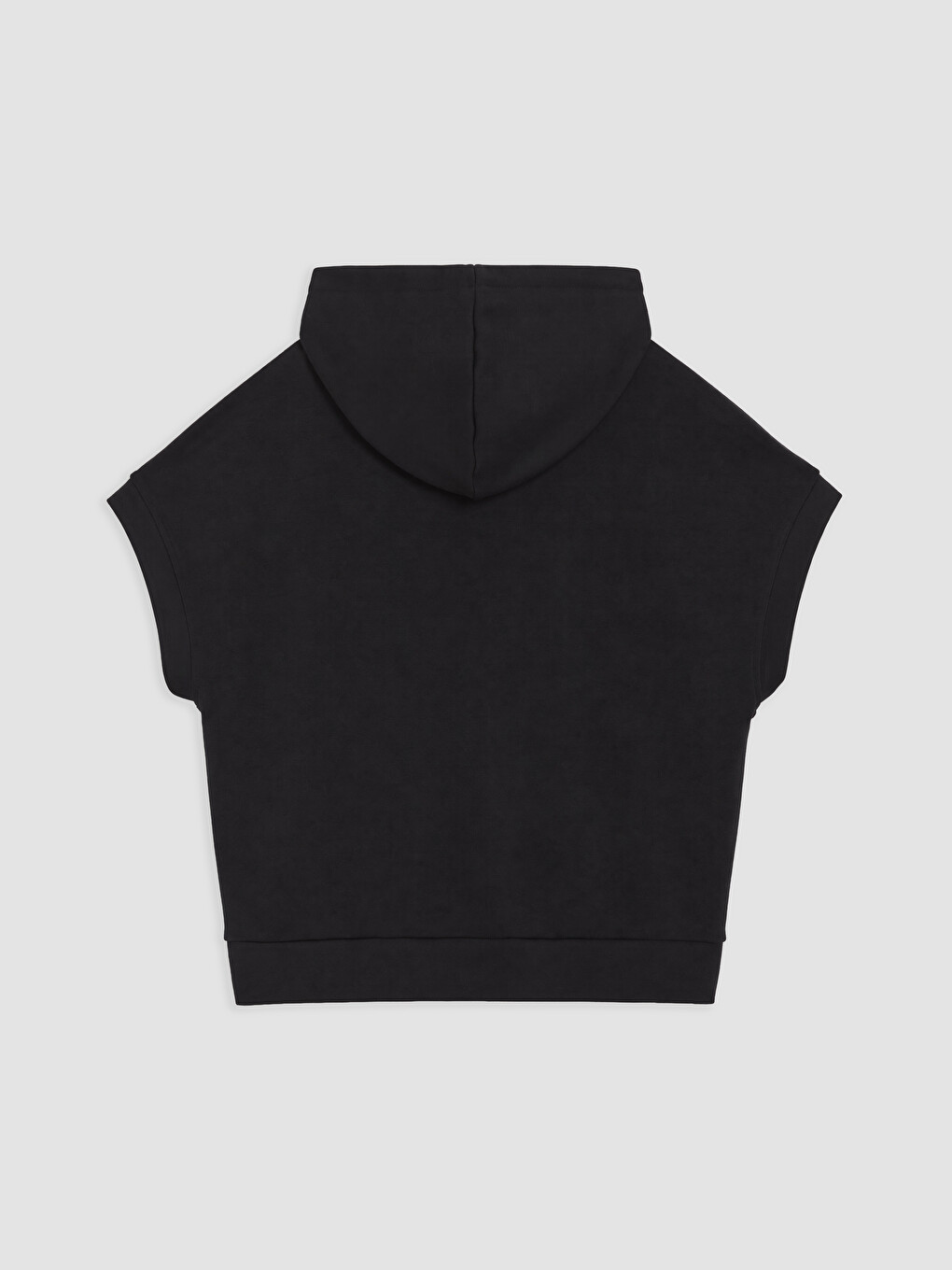 Siyah Kapüşonlu Soft Touch Kadın Spor Sweatshirt-1