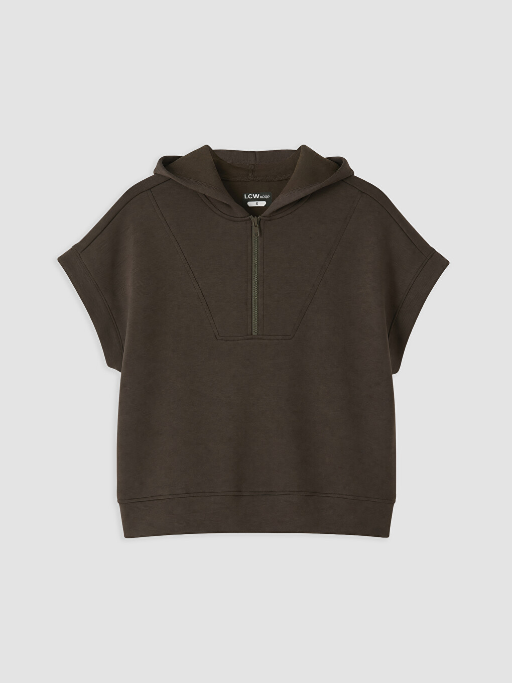Haki Kapüşonlu Soft Touch Kadın Spor Sweatshirt