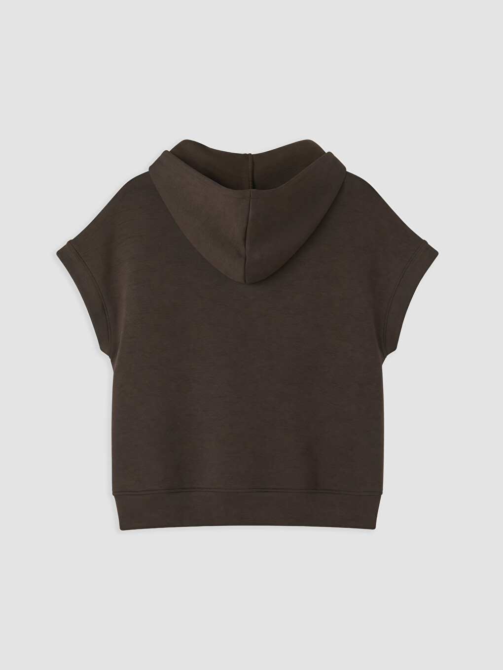 Haki Kapüşonlu Soft Touch Kadın Spor Sweatshirt-1