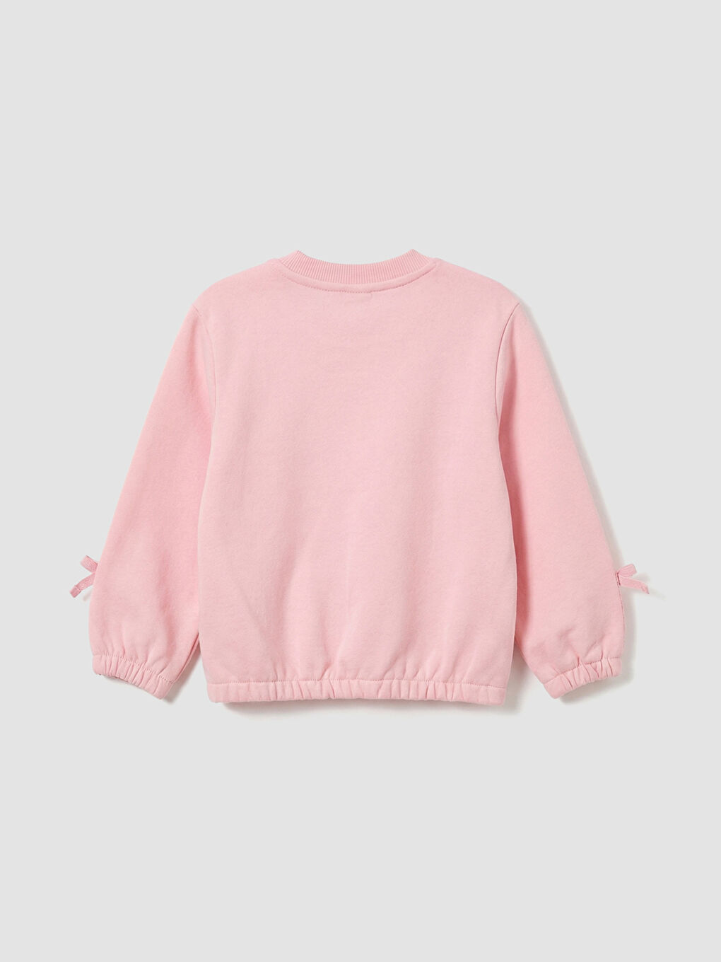 Pembe Fiyonk Detaylı Kız Çocuk Fermuarlı Sweatshirt-1
