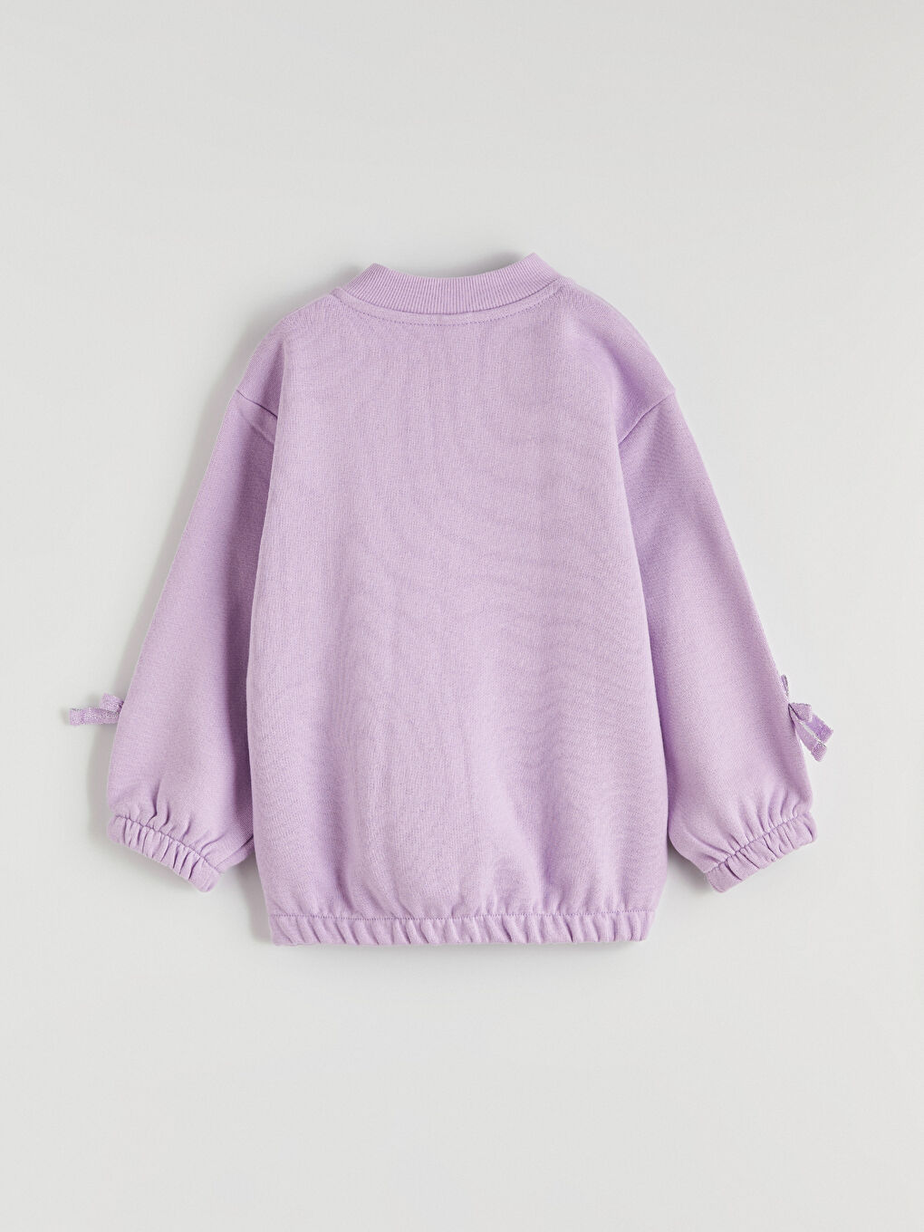 Girls' Zip-Up Sweatshirt with Bow Detail-2