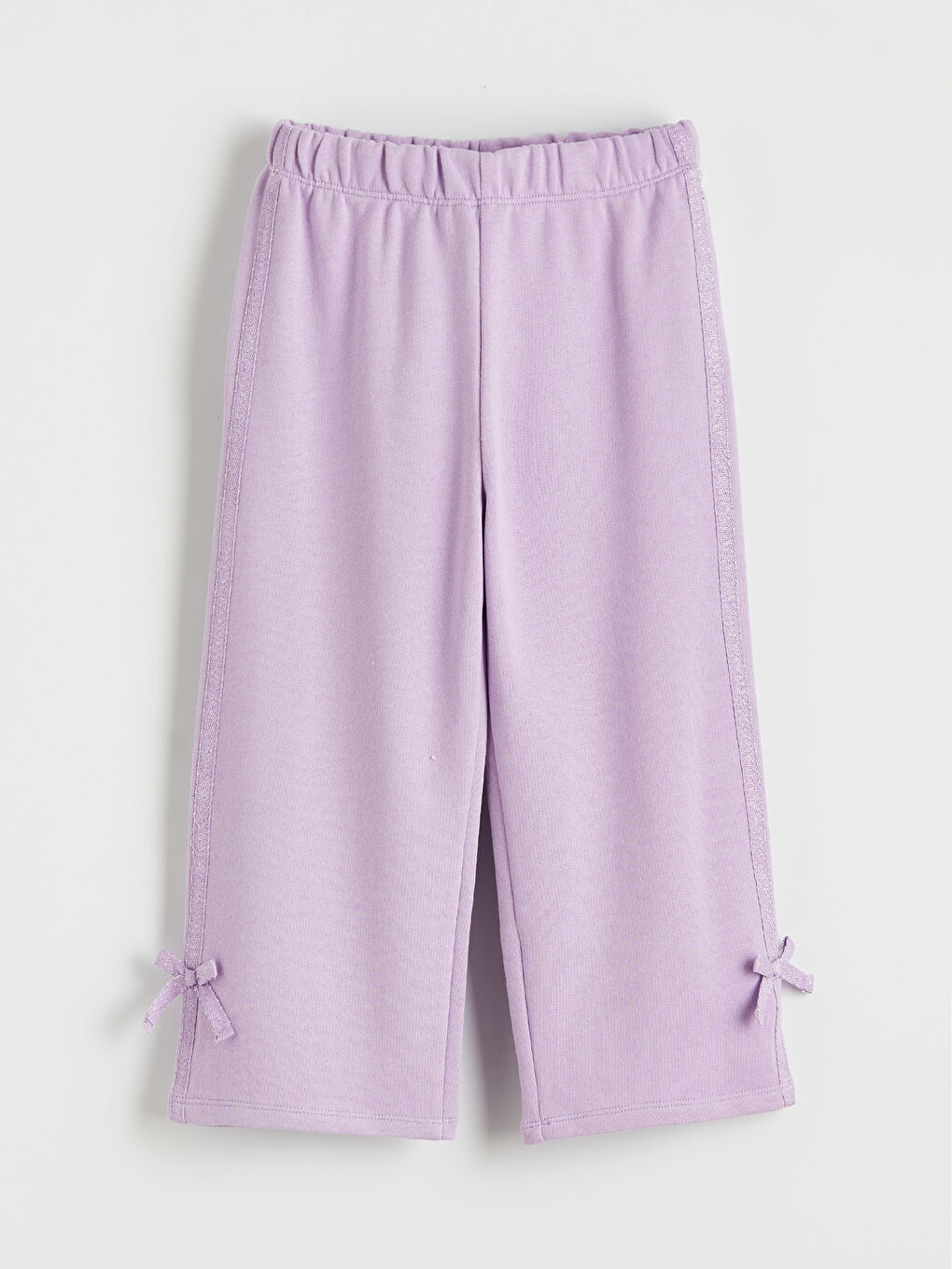Sparkling Stripe Wide-Leg Sweatpants for Baby Girls-1