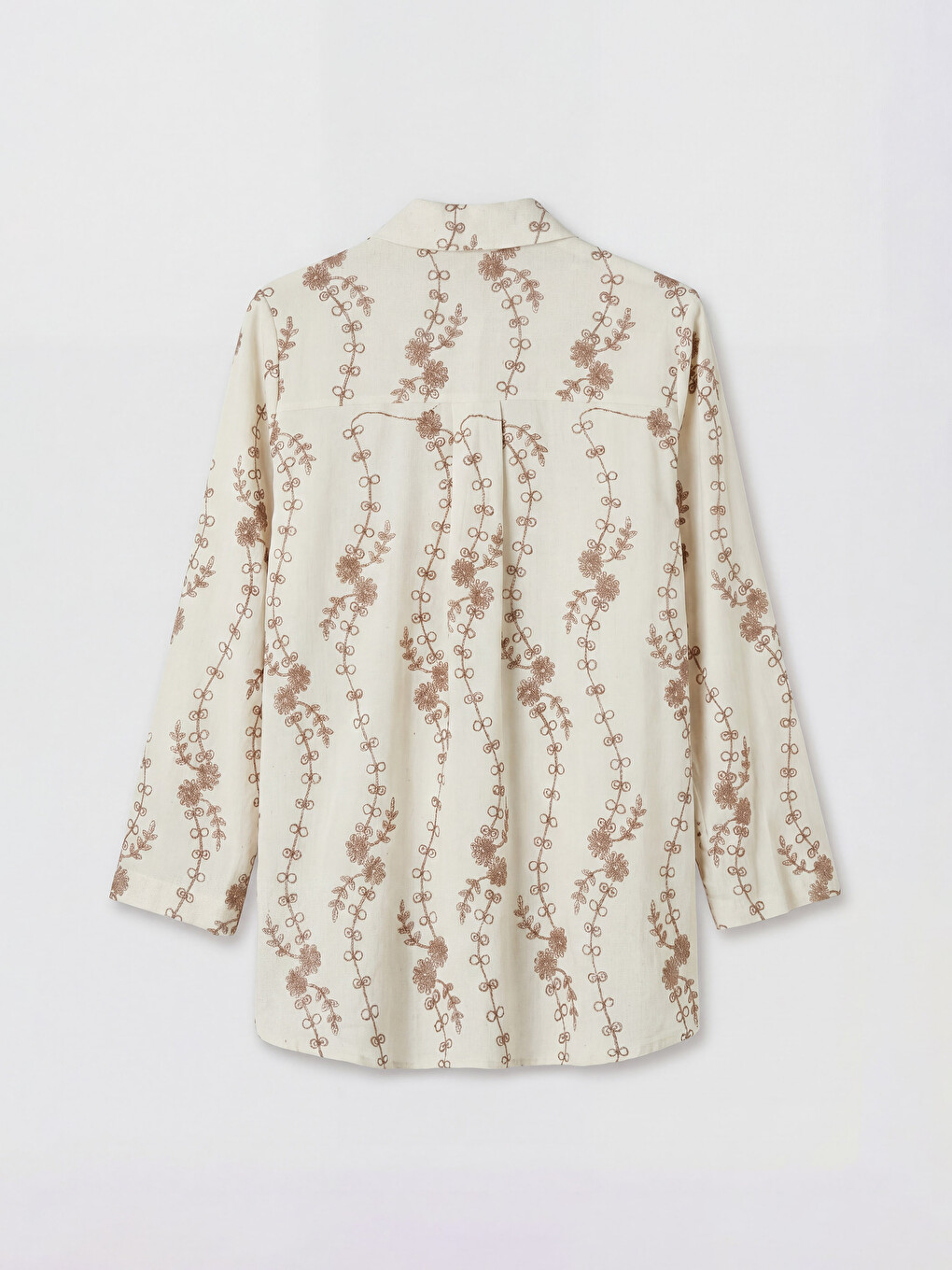 Embroidered Oversize Women's Shirt Tunic-5