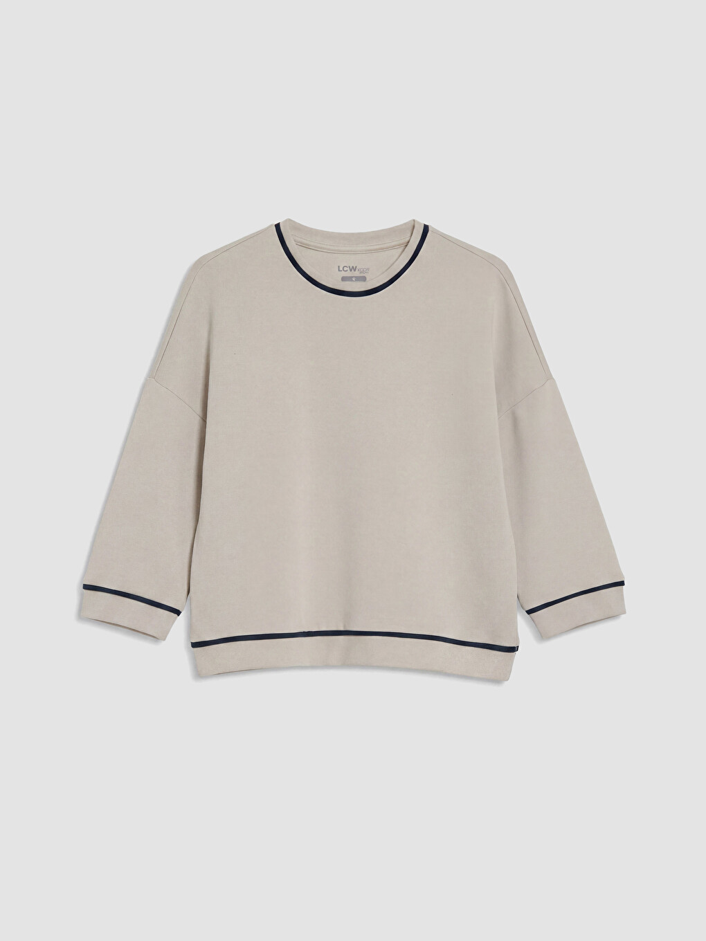 Bej Soft Touch Kadın Spor Sweatshirt-4