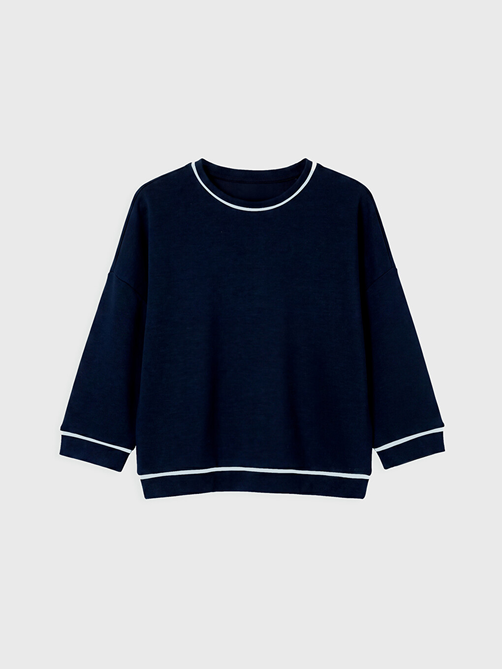 Lacivert Soft Touch Kadın Spor Sweatshirt-4