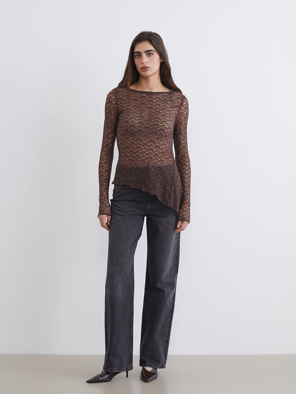 Siyah Straight Fit Kadın Jean Pantolon