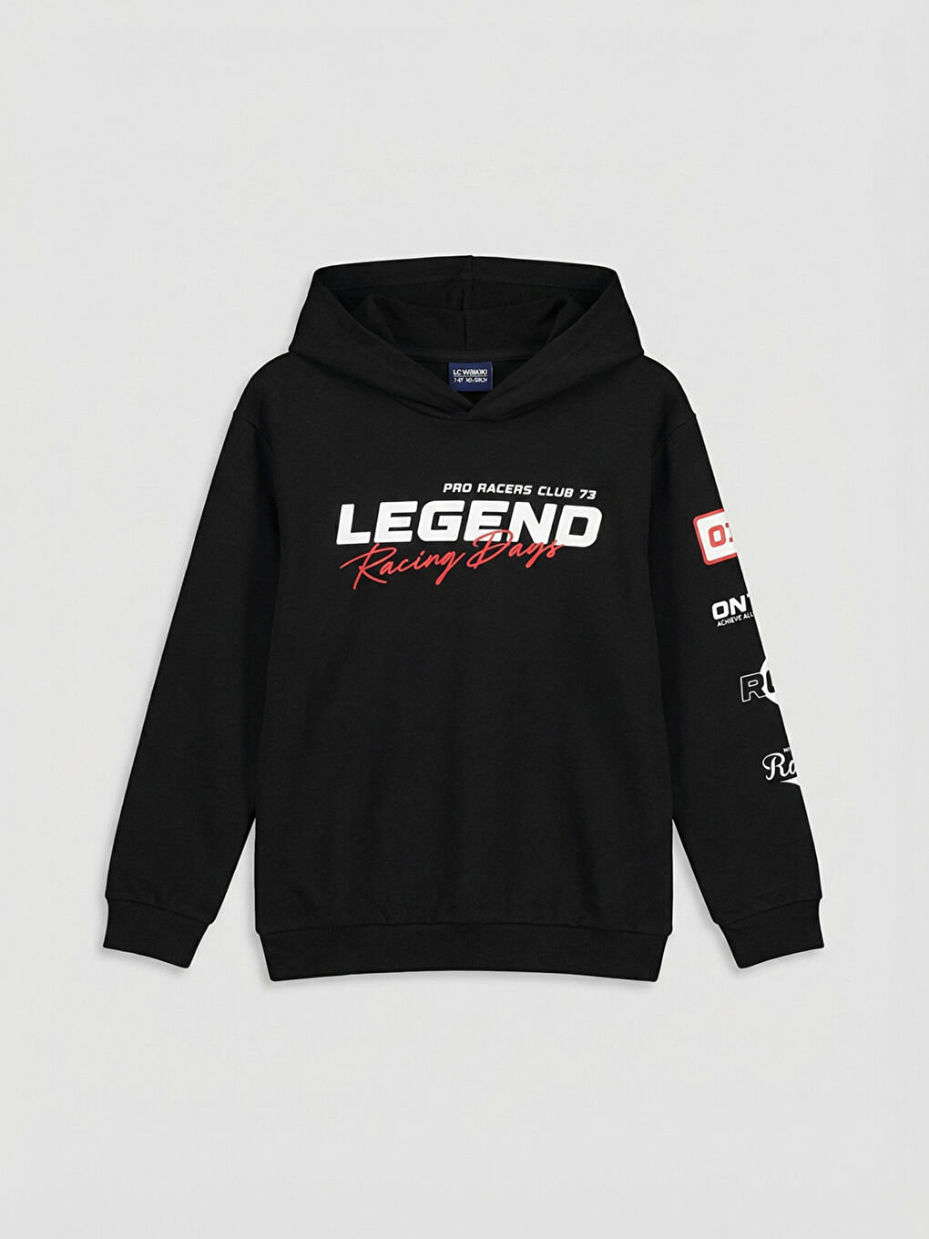 Siyah Kapüşonlu Erkek Çocuk Eşofman Takım-1