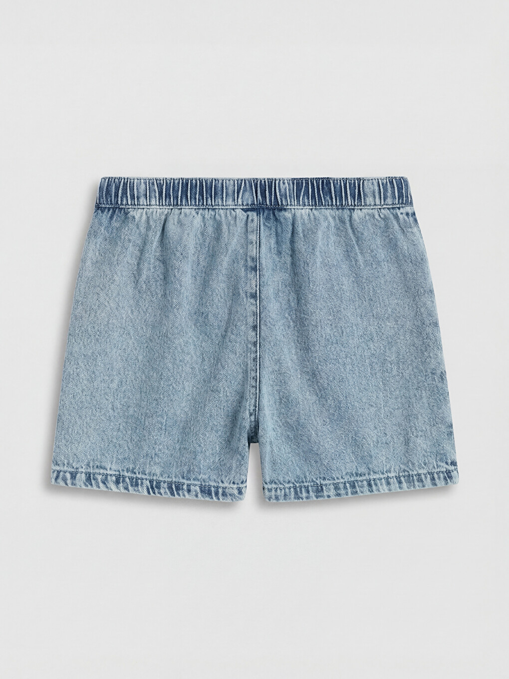 Elastic Waist Bow Girls' Jean Skort-1
