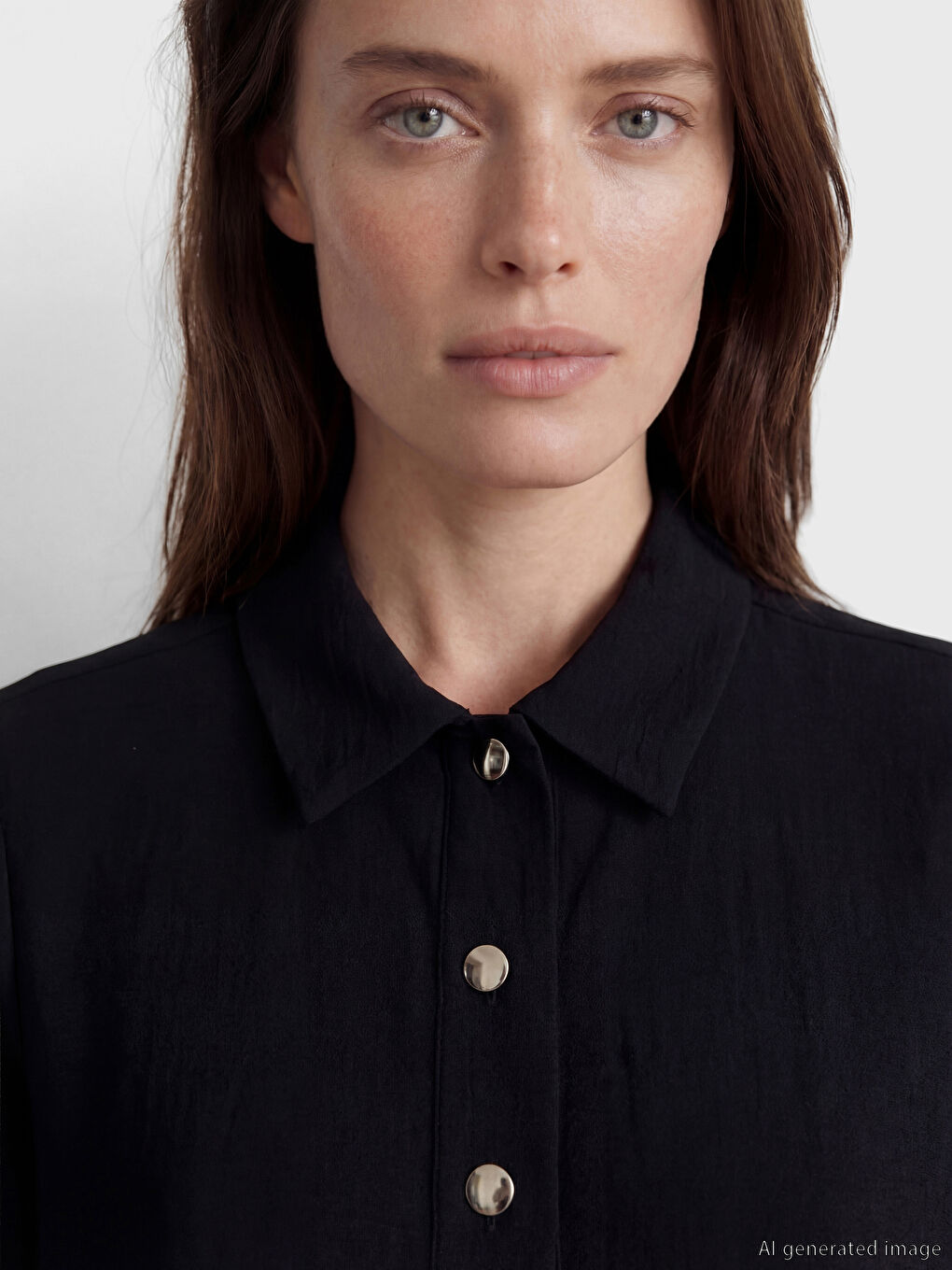 عباية نسائية بمقاس كبير بياقة قميص-2