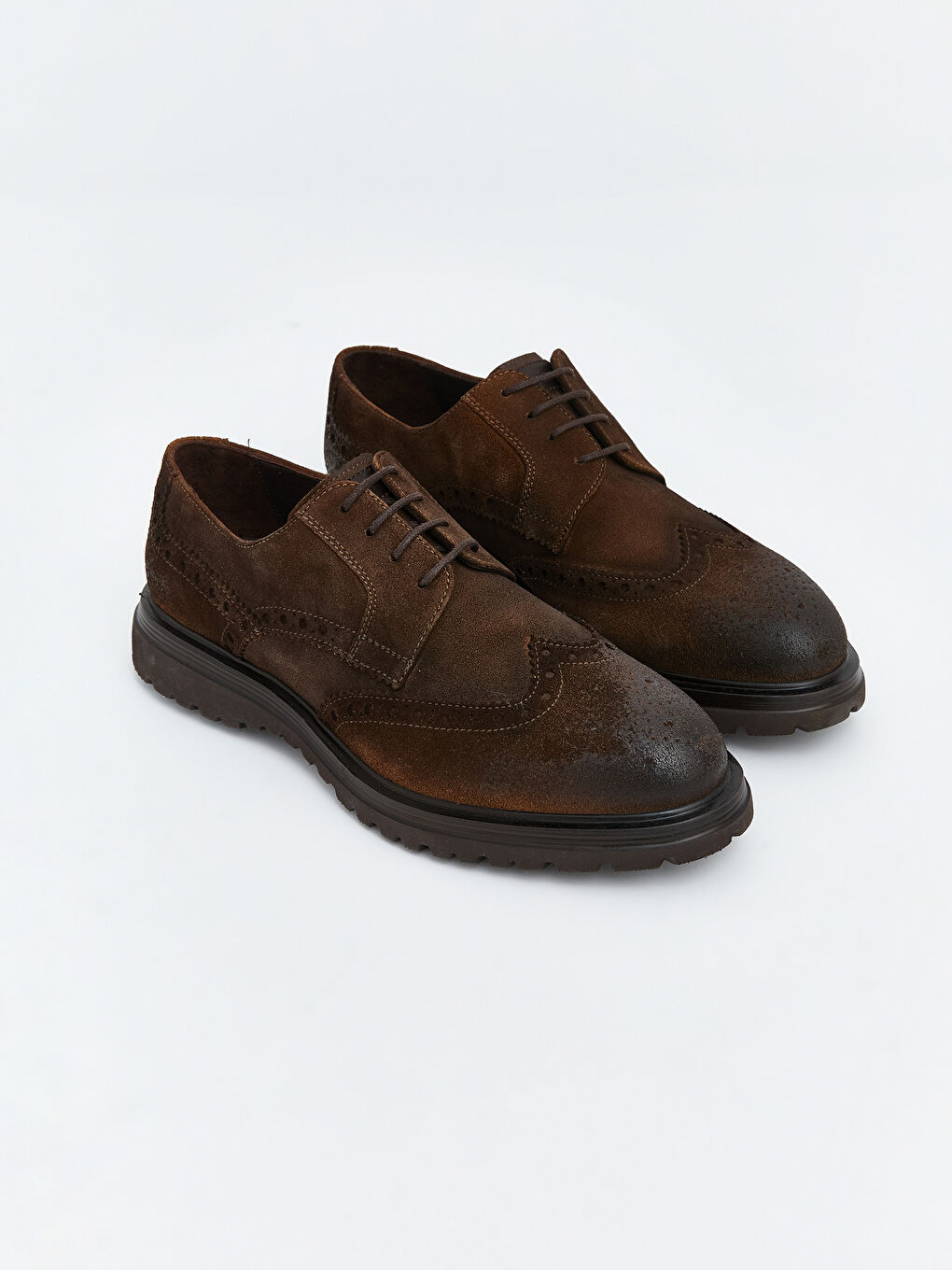 Kahverengi Deri Görünümlü Erkek Klasik Ayakkabı