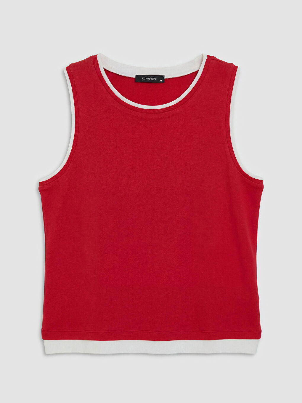 Kırmızı Bisiklet Yaka Kadın Atlet