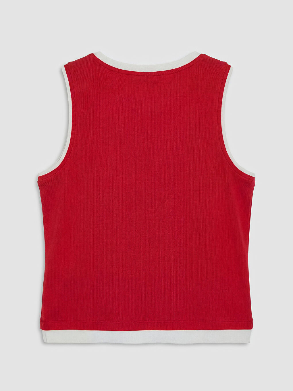 Kırmızı Bisiklet Yaka Kadın Atlet-1