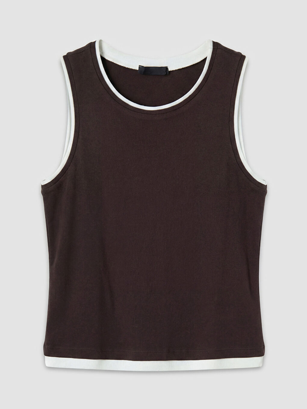 Kahverengi Bisiklet Yaka Kadın Atlet