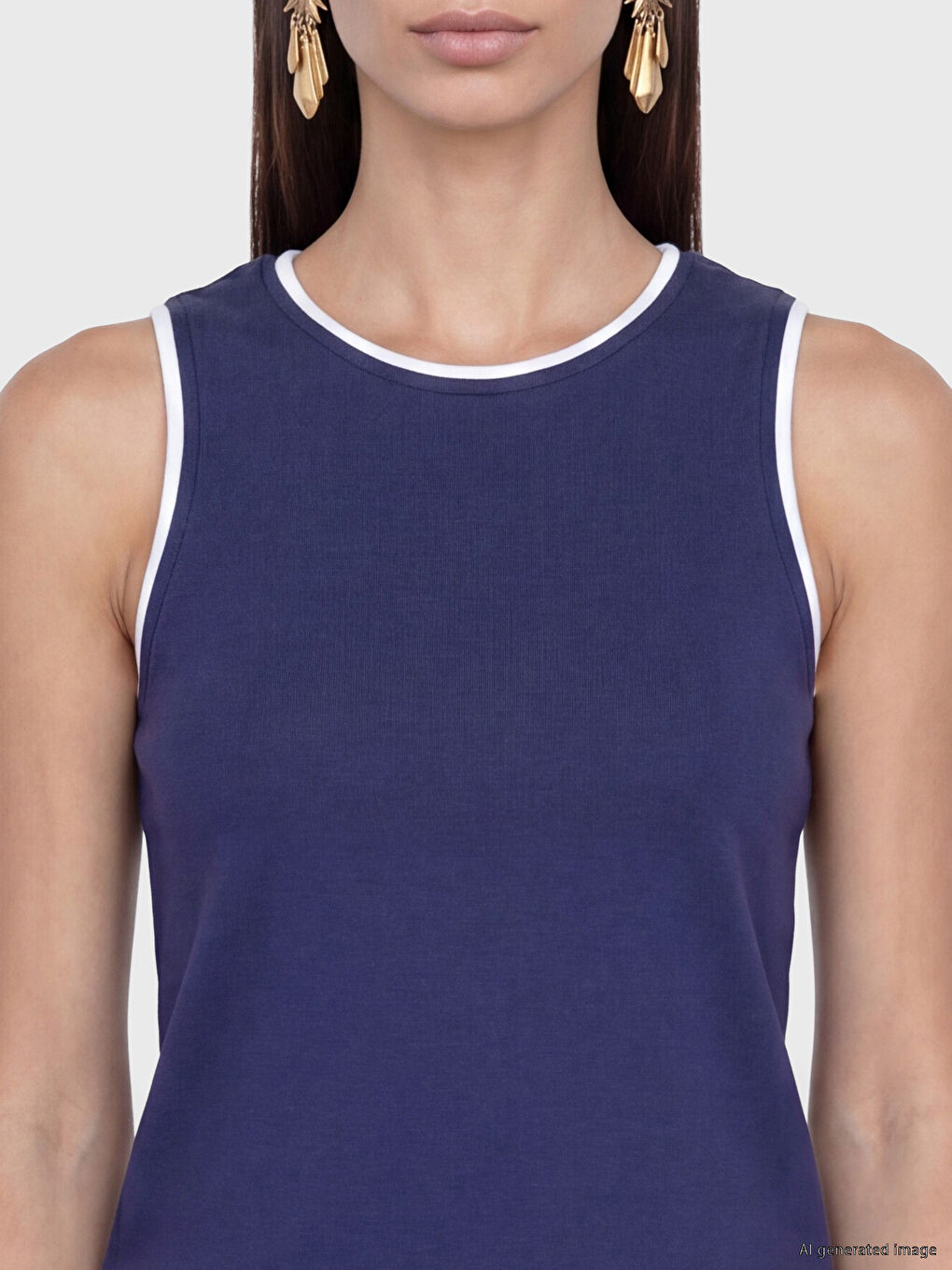 Crew Neck Women's Tank Top-2