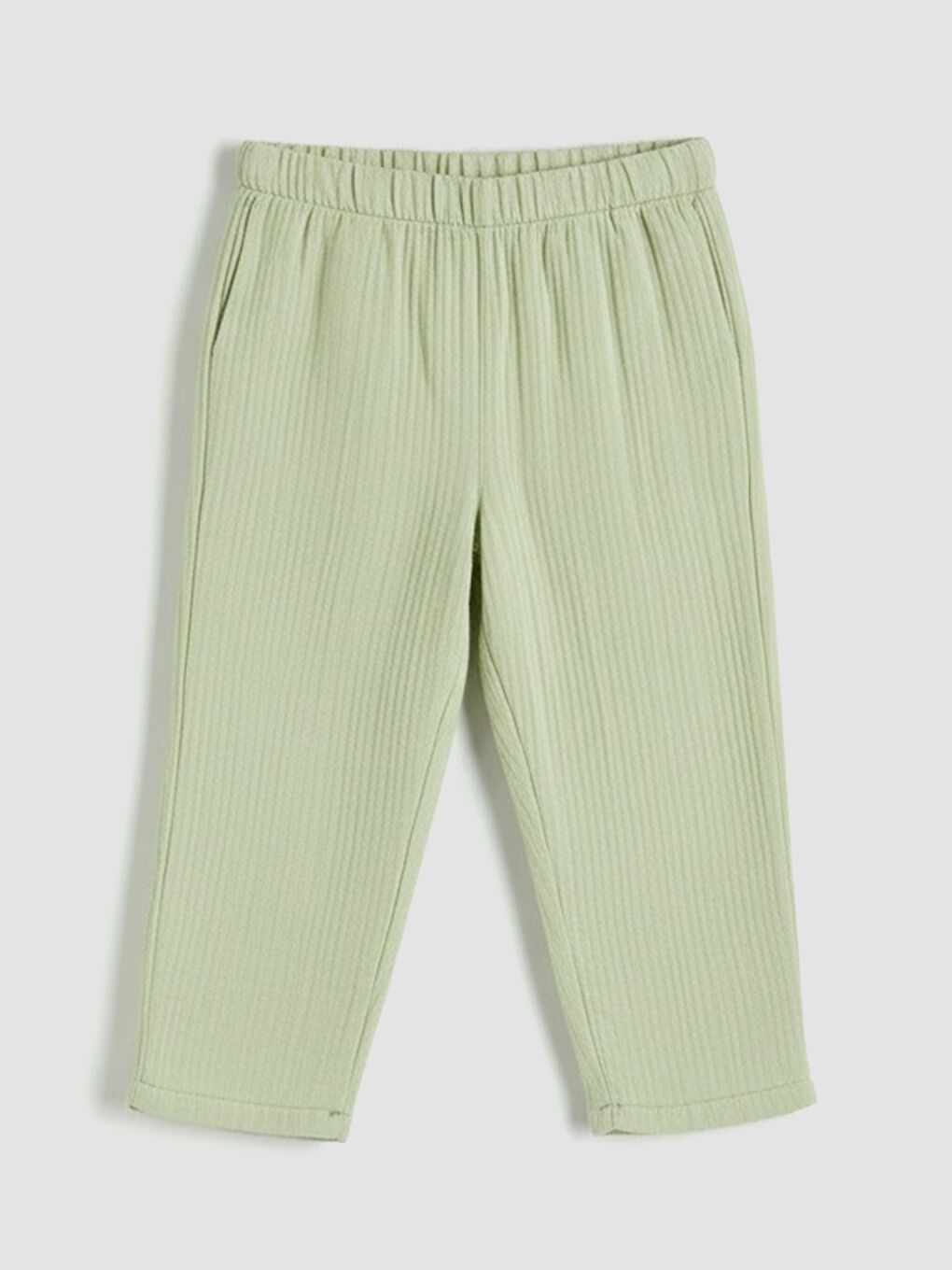 Yeşil Beli Lastikli Kız Çocuk Eşofman Alt