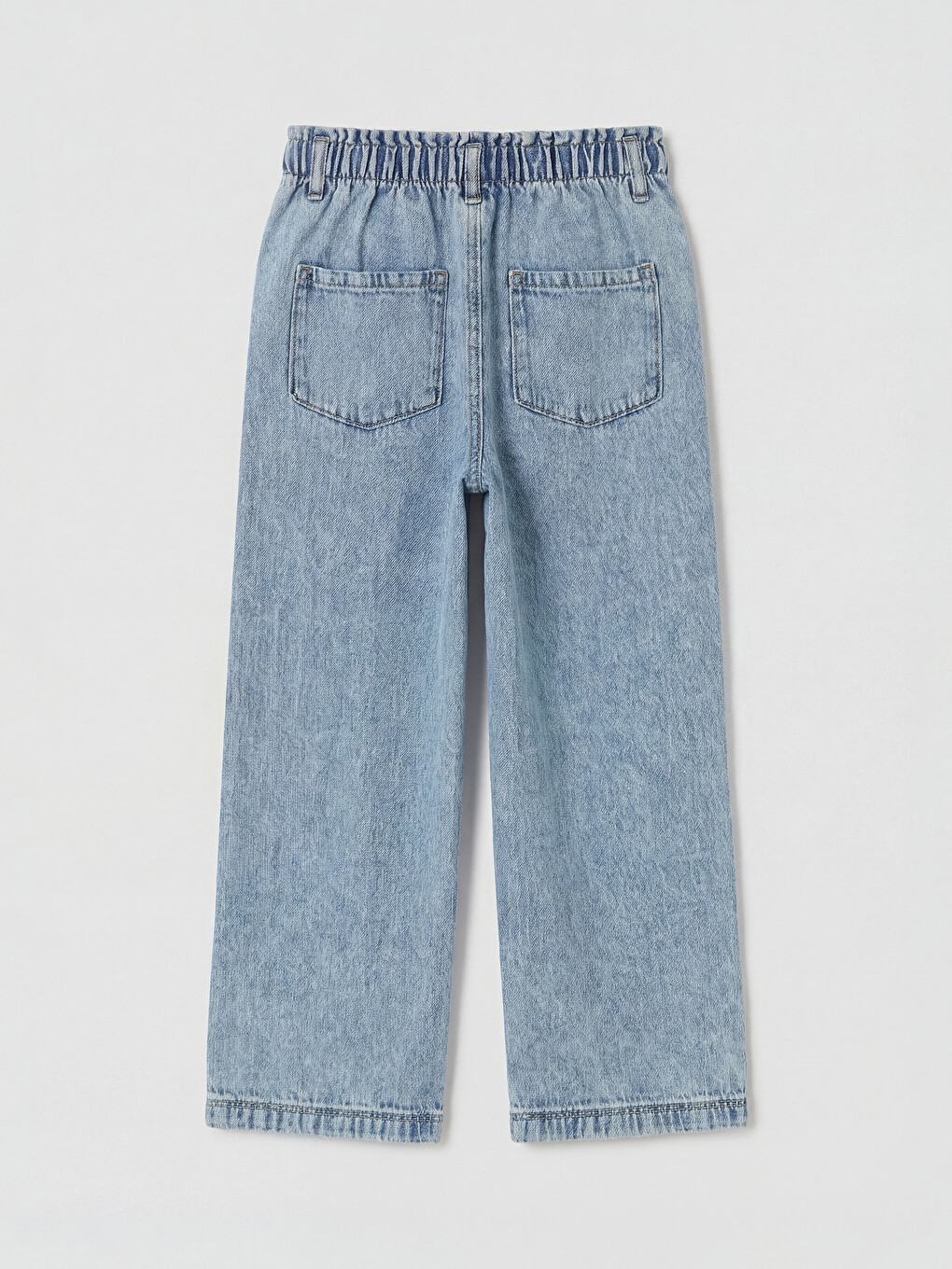 Paperbag Embroidered Girls' Jeans-1