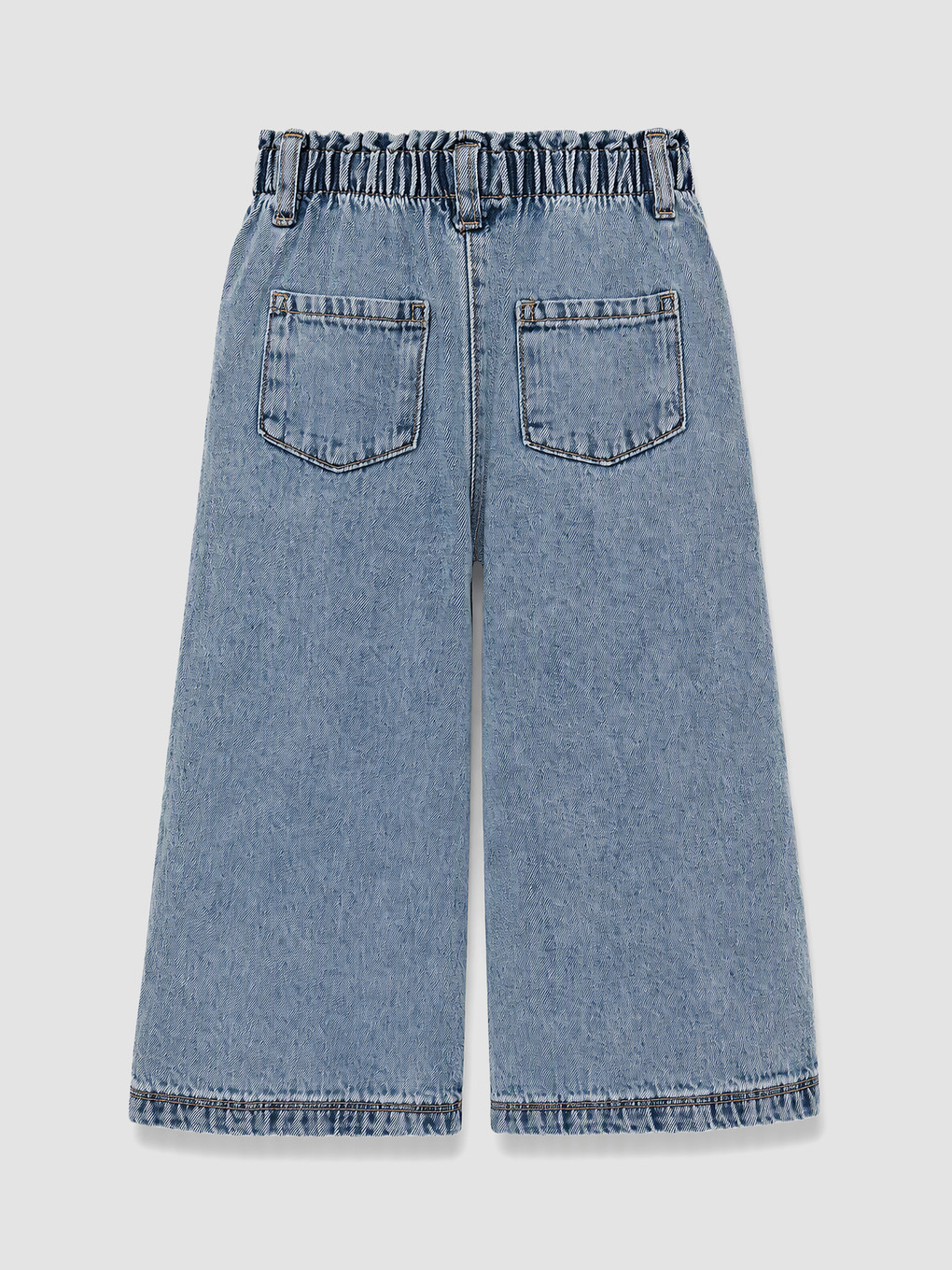 Paperbag Embroidered Girls' Jeans-3