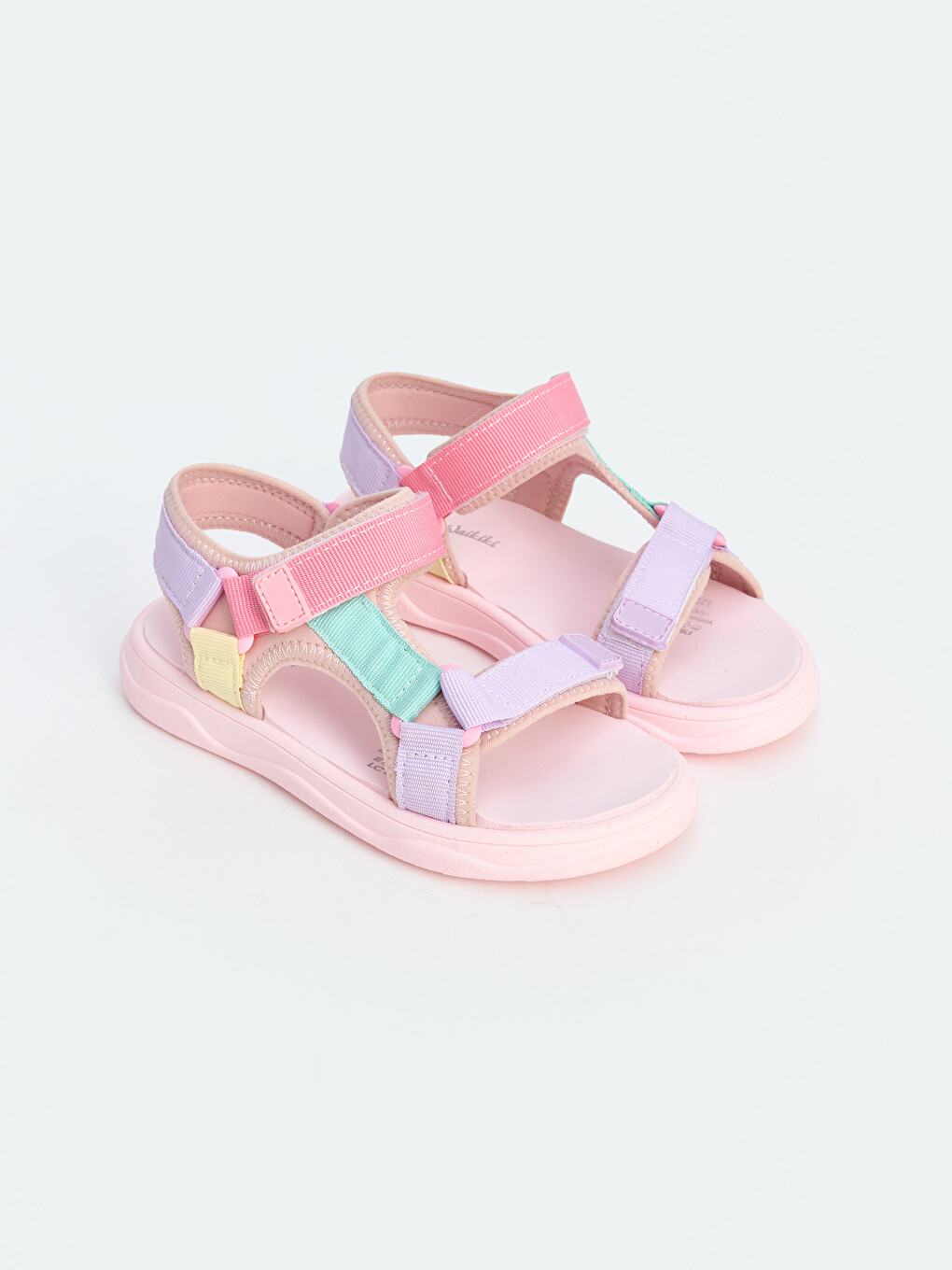 Pembe Cırt Cırtlı Kız Çocuk Sandalet