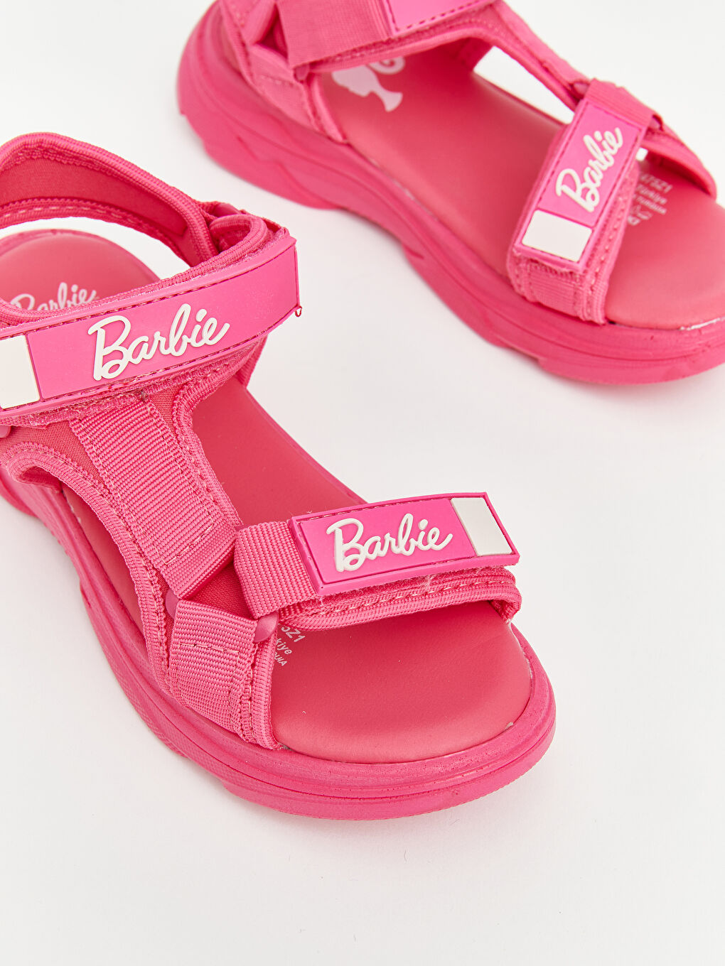 Fuşya Barbie Baskılı Kız Çocuk Sandalet-2