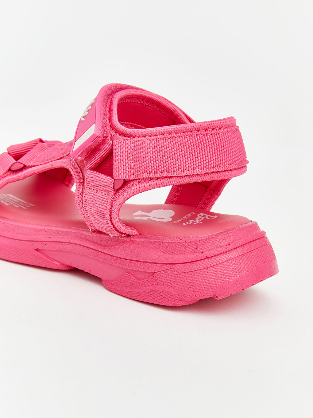 Fuşya Barbie Baskılı Kız Çocuk Sandalet-4