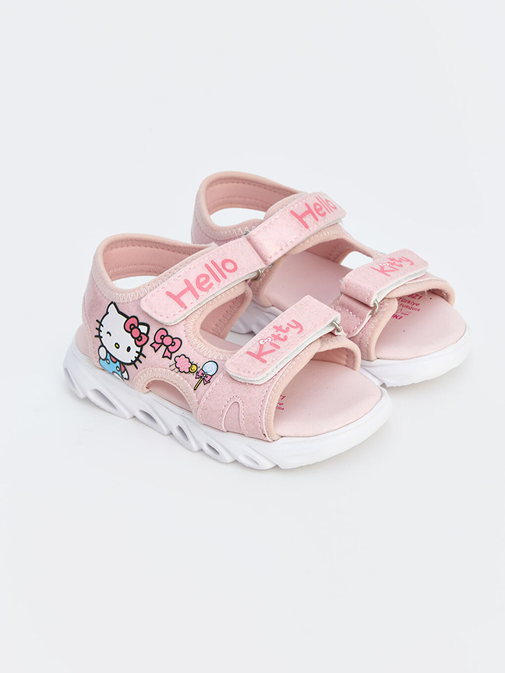 Pembe Hello Kitty Baskılı Kız Çocuk Sandalet