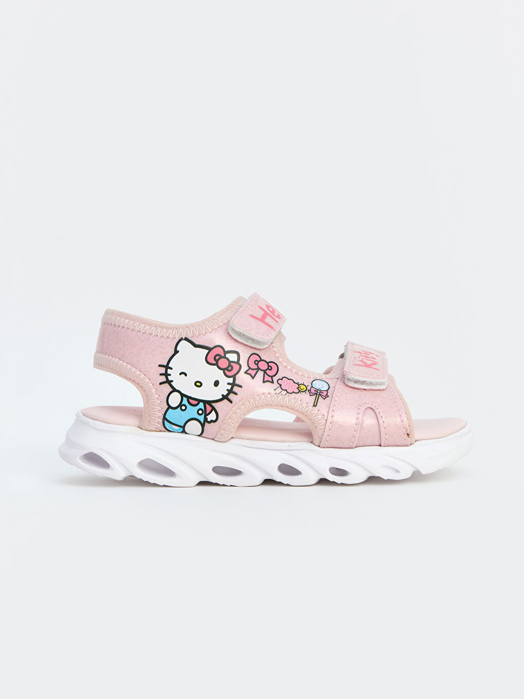 Pembe Hello Kitty Baskılı Kız Çocuk Sandalet-1