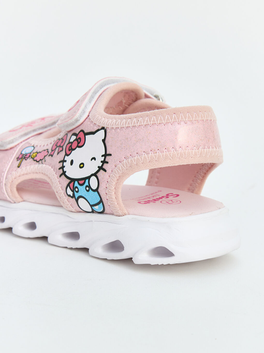 Pembe Hello Kitty Baskılı Kız Çocuk Sandalet-4