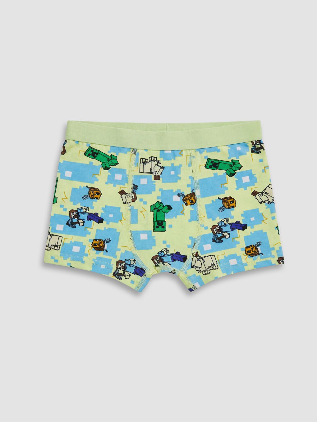 Yeşil Minecraft Baskılı Erkek Çocuk Boxer 3'lü-3