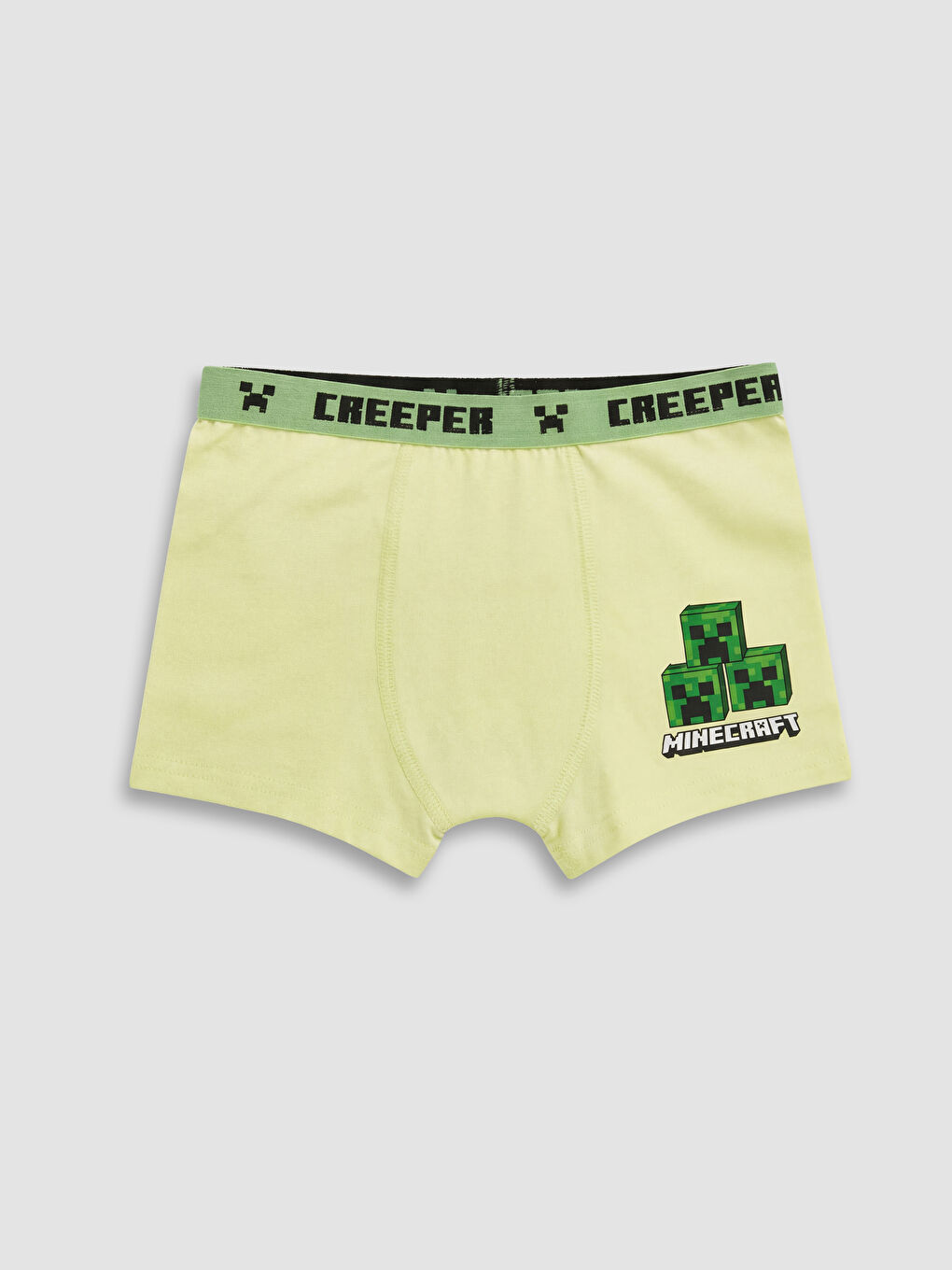 Yeşil Minecraft Baskılı Erkek Çocuk Boxer 3'lü-4