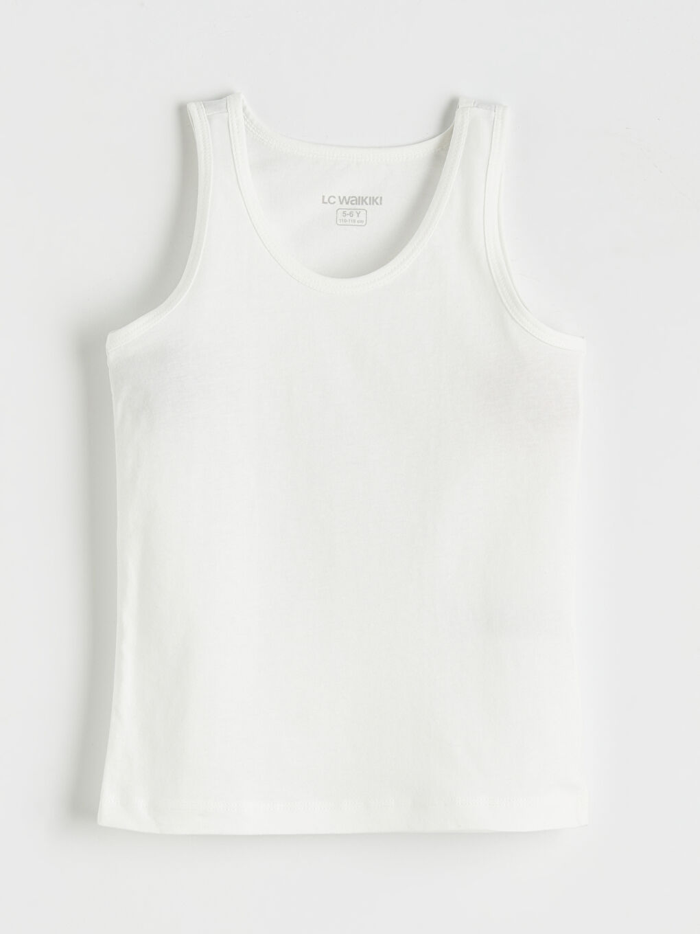 Ekru Bisiklet Yaka Erkek Çocuk Atlet 5'li-4