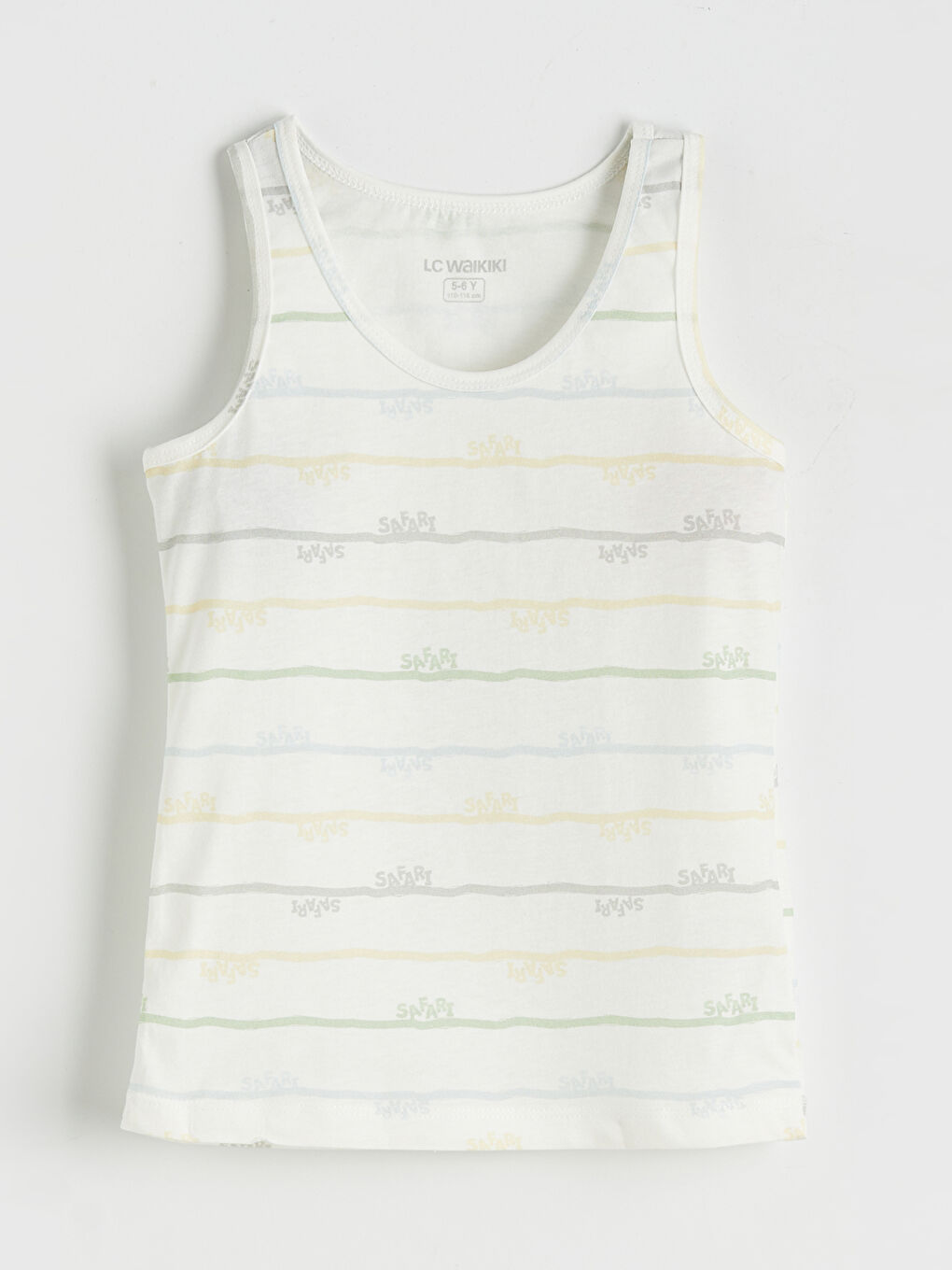 Ekru Bisiklet Yaka Erkek Çocuk Atlet 5'li-5