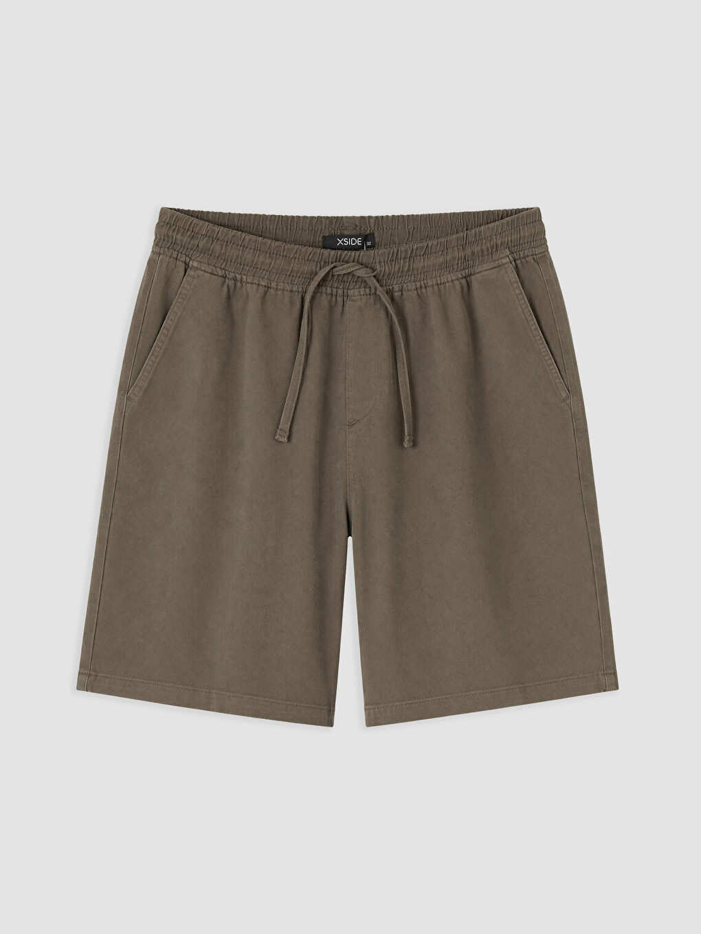 Kahverengi Relax Fit Gabardin Erkek Şort