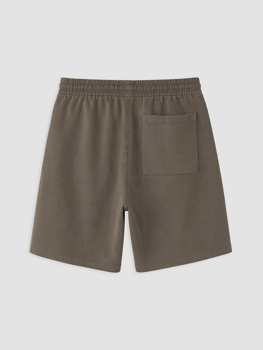 Kahverengi Relax Fit Gabardin Erkek Şort-1
