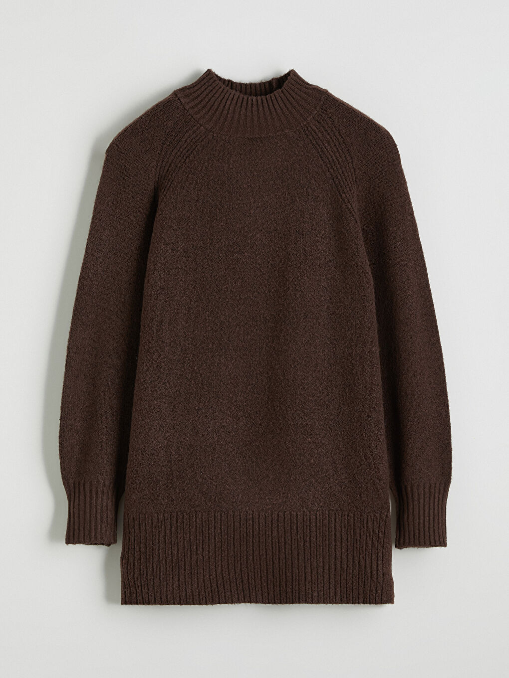 تونيك تريكو نسائي واسع الحجم برقبة شبه عالية-4