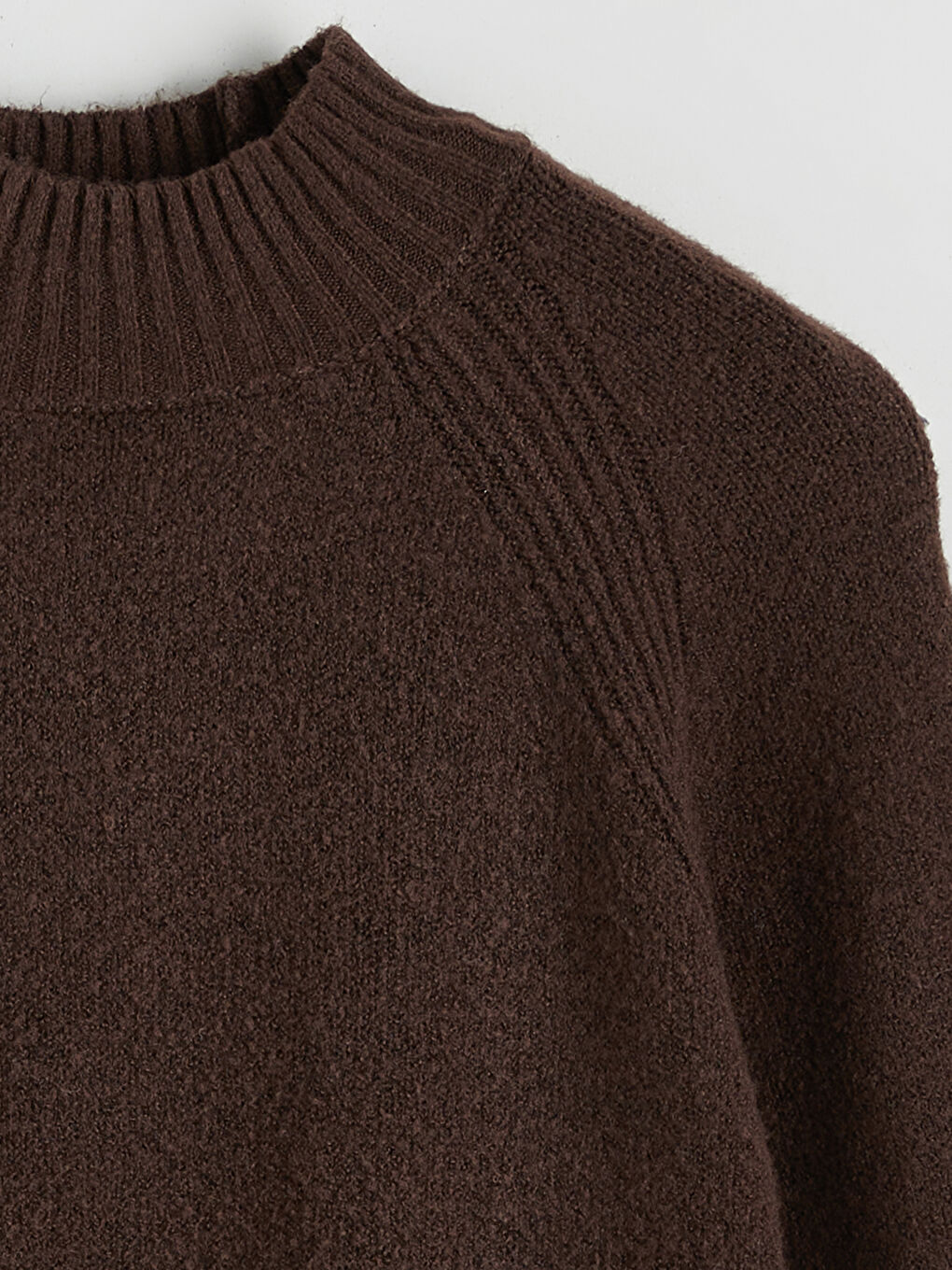 تونيك تريكو نسائي واسع الحجم برقبة شبه عالية-5