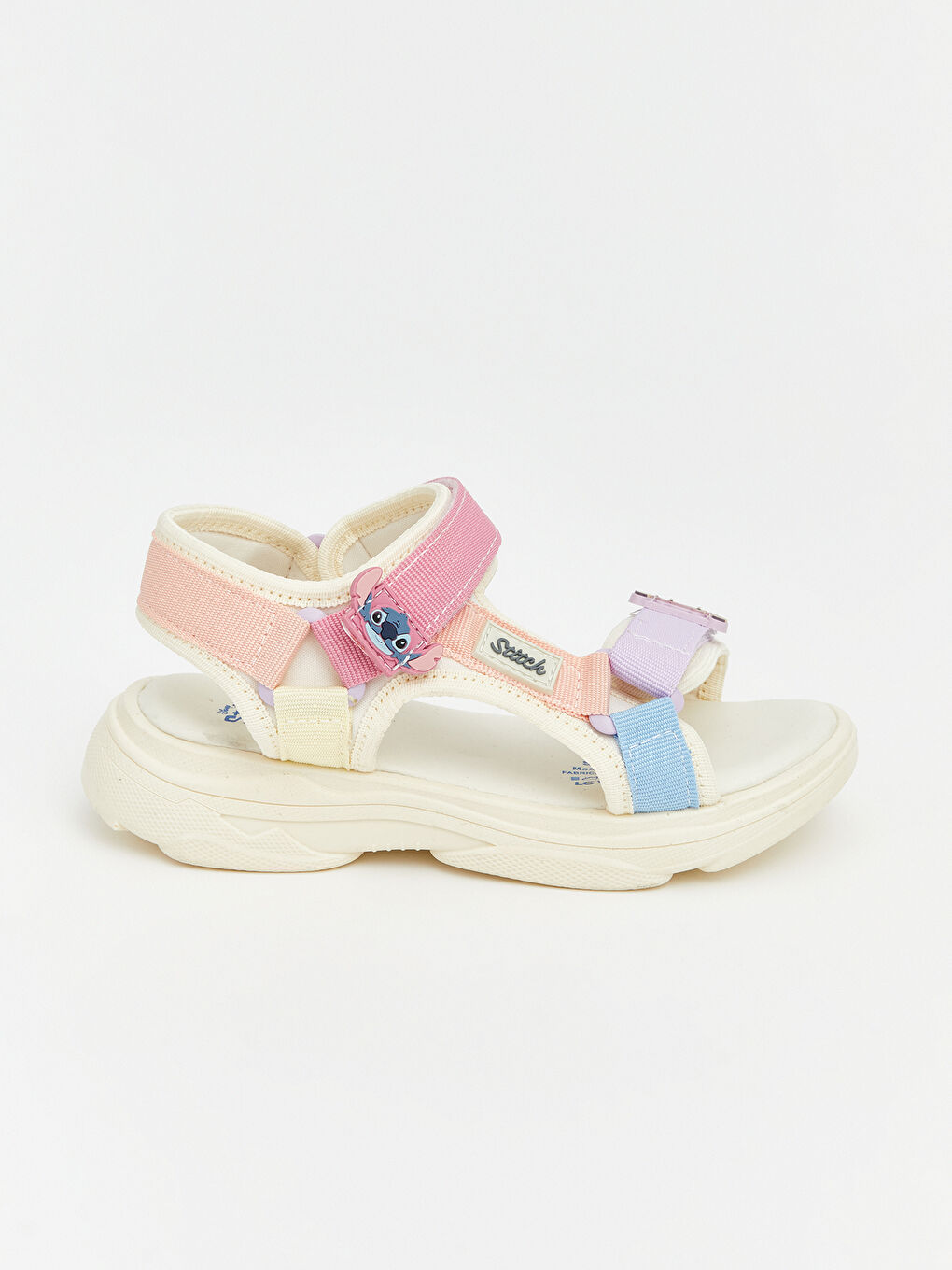 Pembe Lilo ve Stitch Baskılı Kız Bebek Sandalet-1