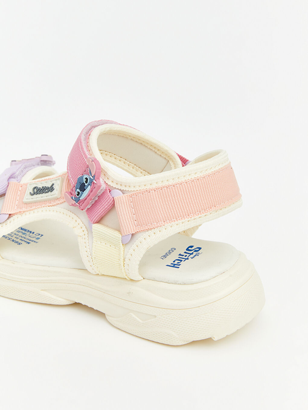Pembe Lilo ve Stitch Baskılı Kız Bebek Sandalet-4