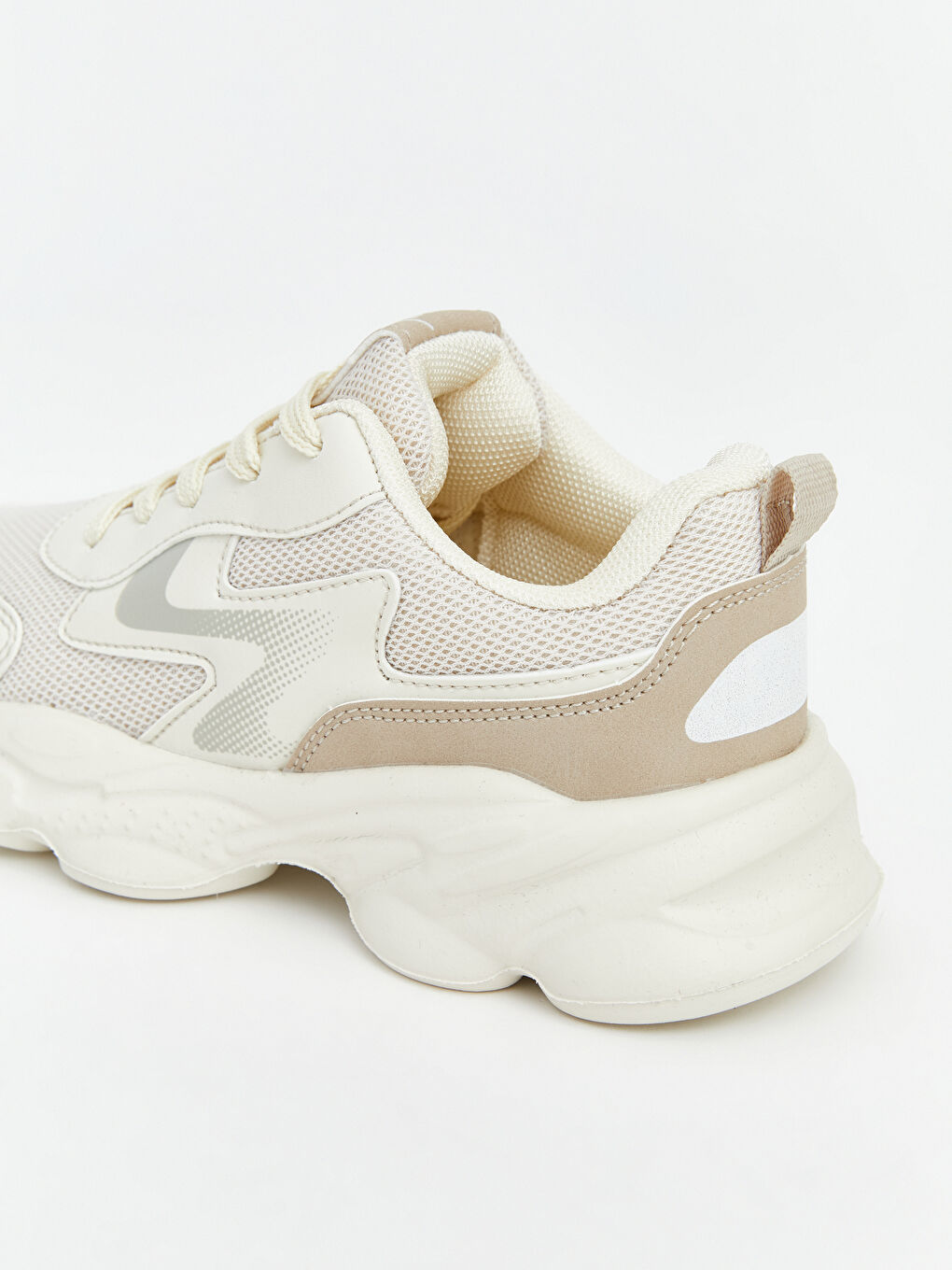 Ekru Fileli Kız Çocuk Spor Ayakkabı-4
