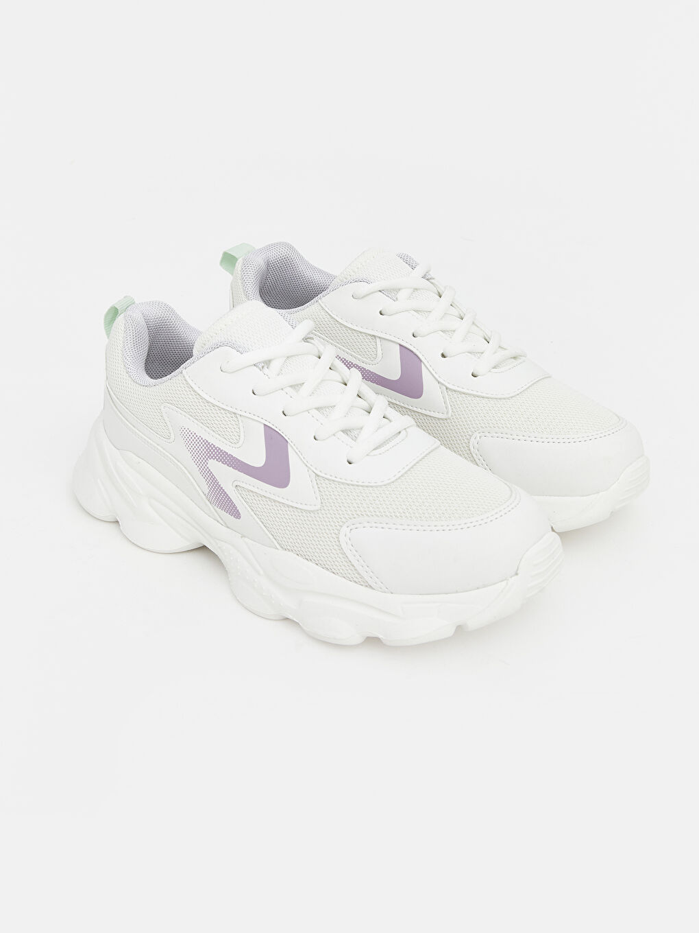 Beyaz File Detaylı Kız Çocuk Spor Ayakkabı