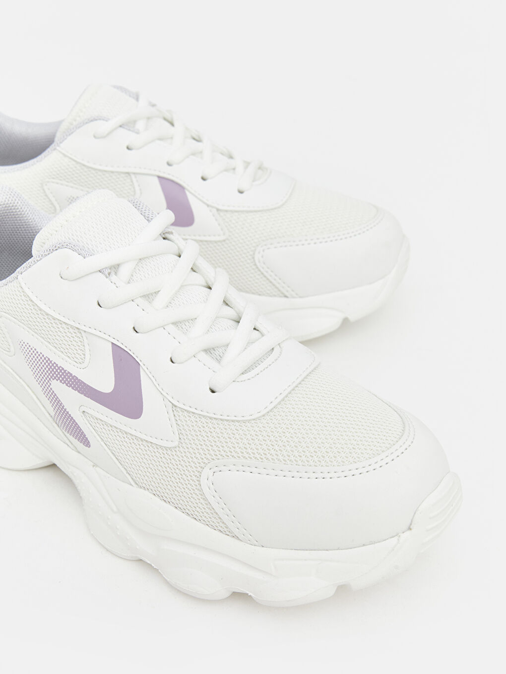 Beyaz File Detaylı Kız Çocuk Spor Ayakkabı-2