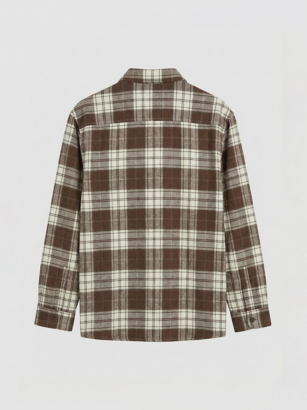 Kahverengi Ekose Erkek Çocuk Gömlek-1