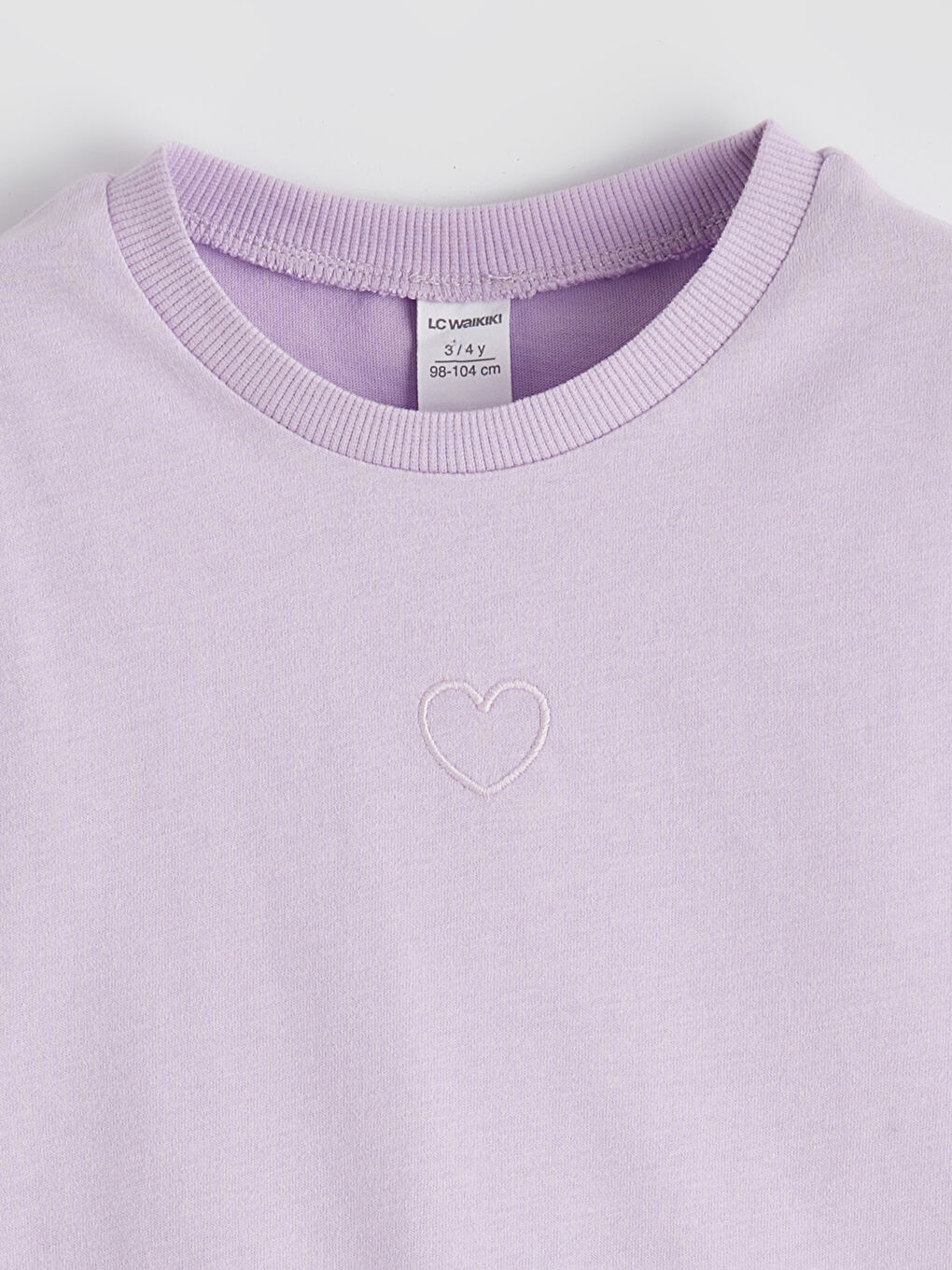 Embroidered Crew Neck T-shirt for Girls-1