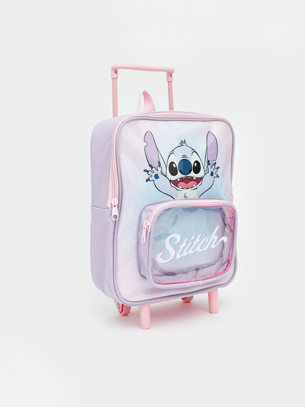 Mavi Stitch Baskılı Kız Bebek Çekçekli Çanta-1