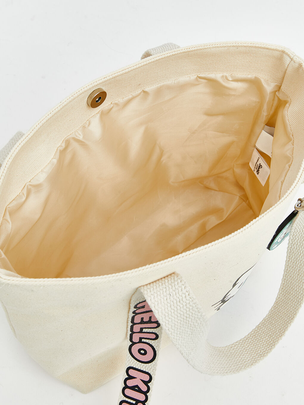 Ekru Hello Kitty Baskılı Kız Çocuk Omuz Çantası-3