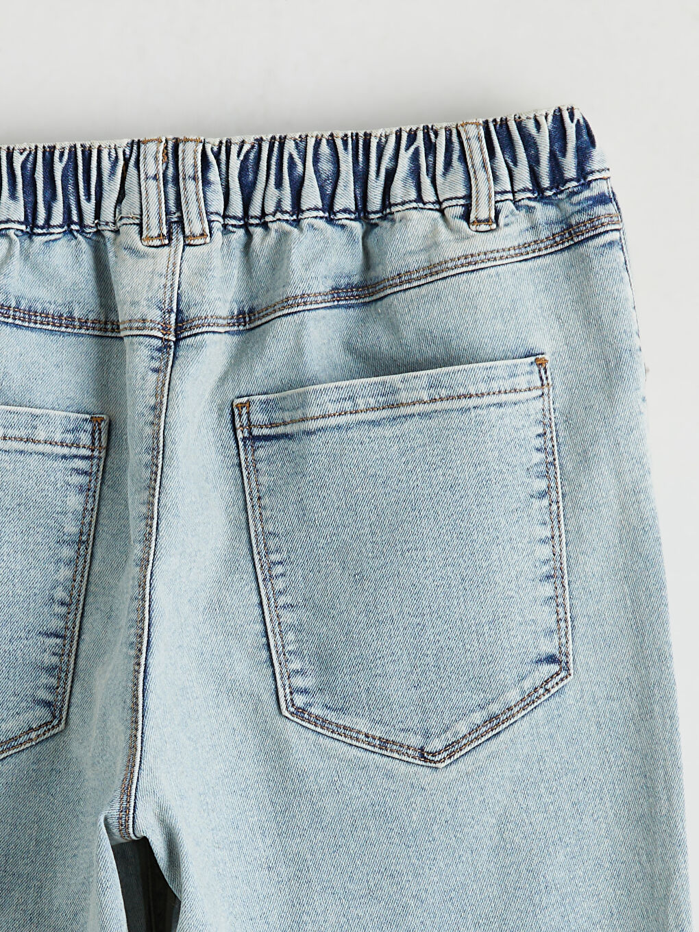 Ženske farmerke sa elastičnim strukom širokih nogavica-5